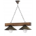 Great offer rustic lamp with metal screens 2 lights.