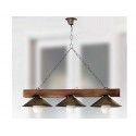 Rustic lamp with metal shades 3 L.