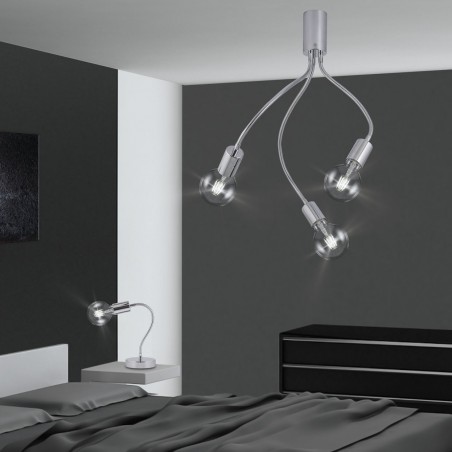 MeLISA chrome 3 lumière orientable E-27 lampe