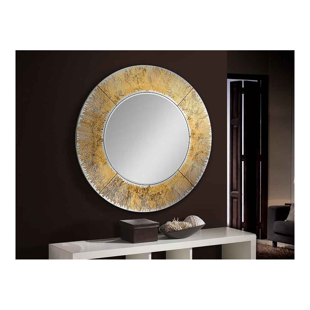 Espejo dorado modelo AURORA de Schuller