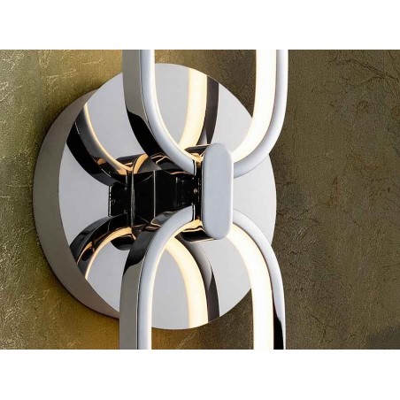 Schuller fixation murale chromée LED