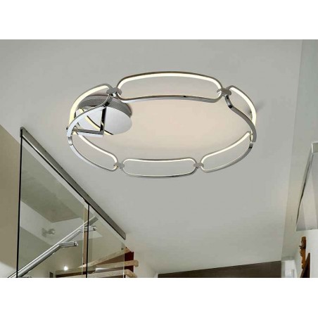 plafon led COLETTE Ø80 acabado cromo SCHULLER