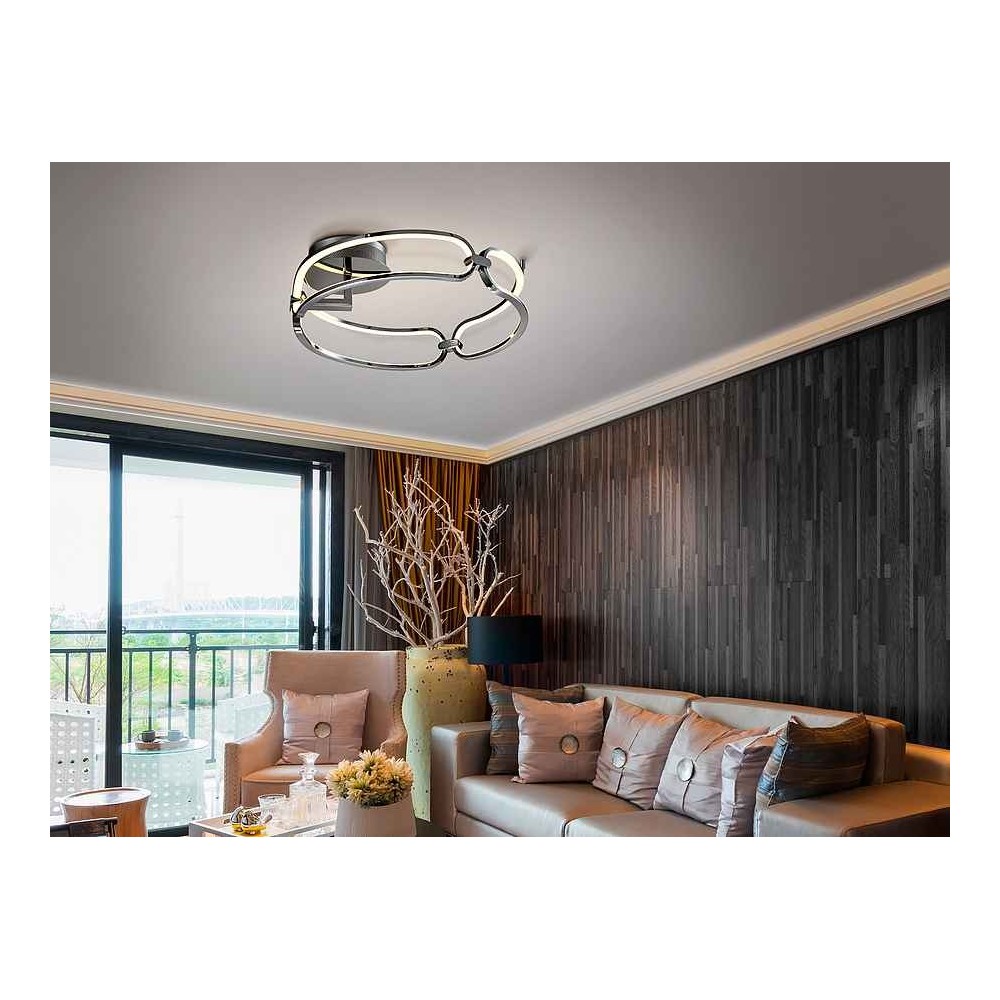 plafon led COLETTE  acabado cromo de SCHULLER
