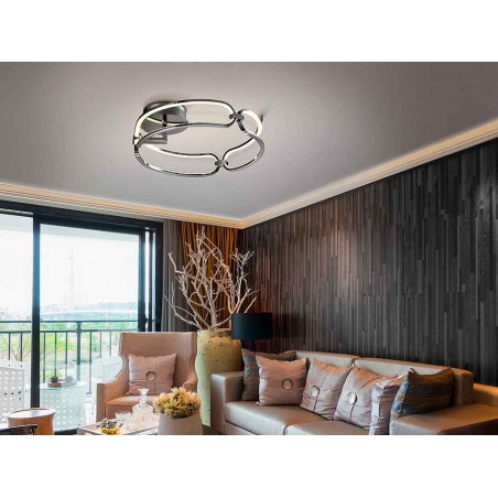 plafon led COLETTE  acabado cromo de SCHULLER