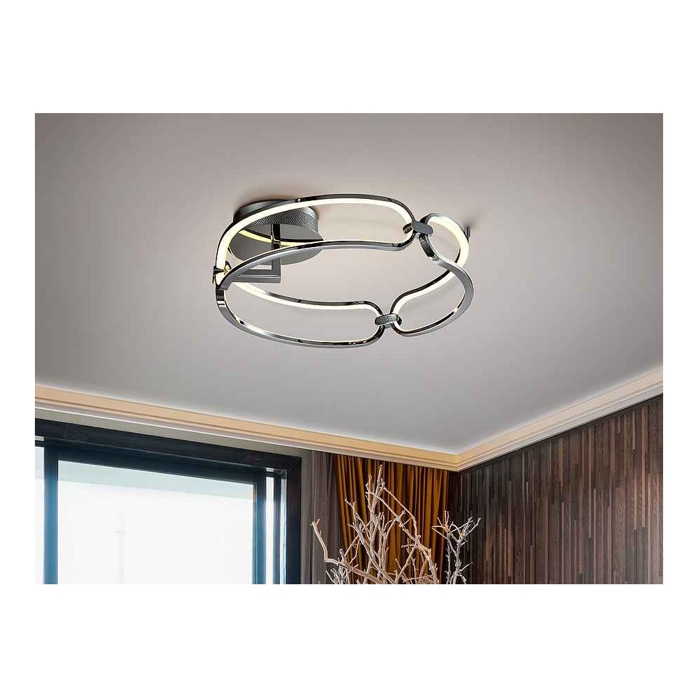 plafon led COLETTE  acabado cromo de SCHULLER