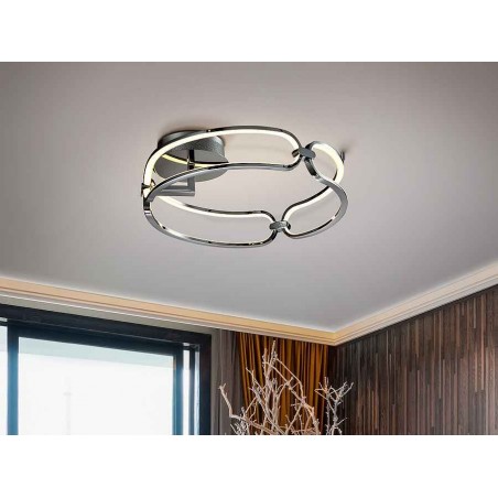plafon led COLETTE  acabado cromo de SCHULLER