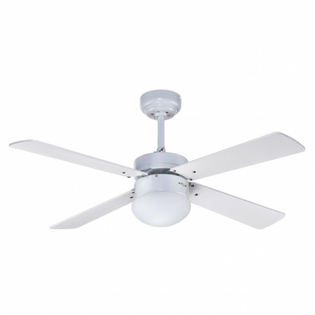 Novedad en ventilador de techo 107 cm TRAMONTANA blanco con luz, Fabrilamp.