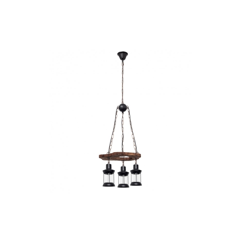 Pendant Rustico Cortijo 3xe27 Marron
