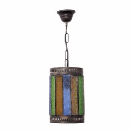 Artisanal Pendant Casablanca 1xe27 Marron/colors Regx18d