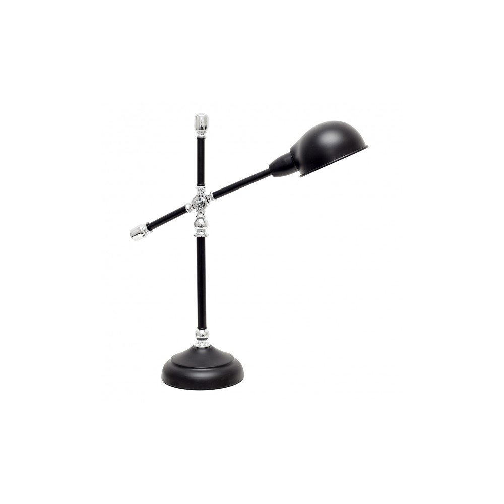 Flexo Lujan 1xe27 Noir Brillo/cromo 56x50x18