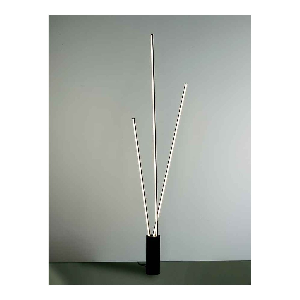 Lampada da terra verticale a LED dimmerabile nera, MANTRA