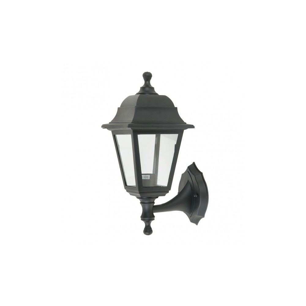 Lampada da Parete da Esterno Basil 1xe27 Nero Ip44 Policarbonato 35x15x19,7