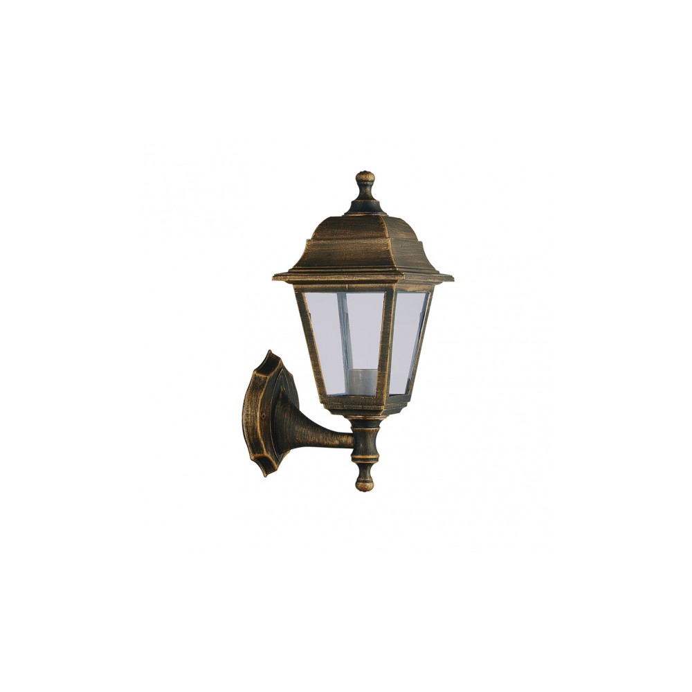 Lampada da Parete da Esterno Basil 1xe27 Oro Antico Ip44 Policarbonato 35x15x19,7