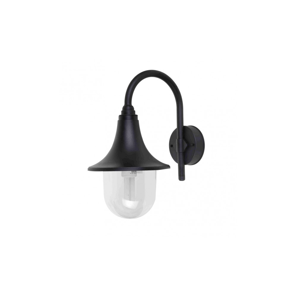 Lampada da Parete da Esterno Finocchio 1xe27 Nero Ip44policarbonato 40,8x21,7x32,6