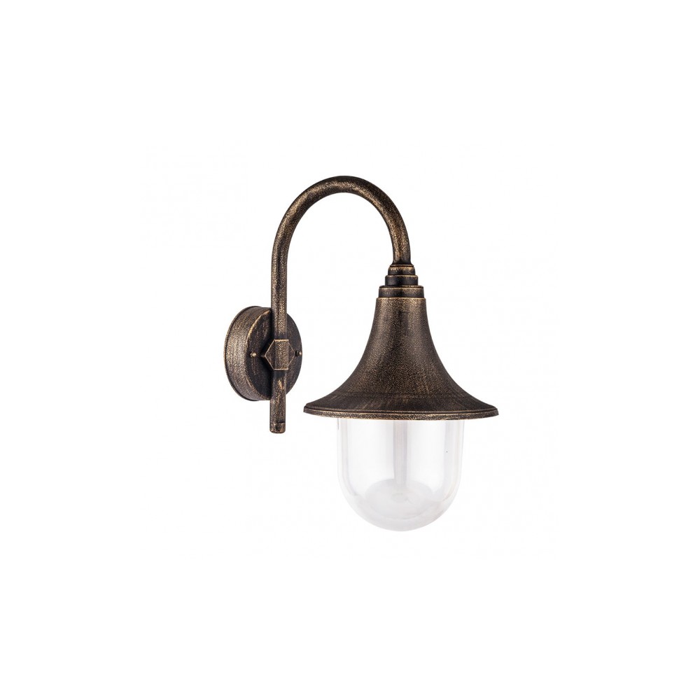 Extérieur Applicable Fer 1xe27 Old Gold Ip44policarbonate 40,8x21,7x32,6