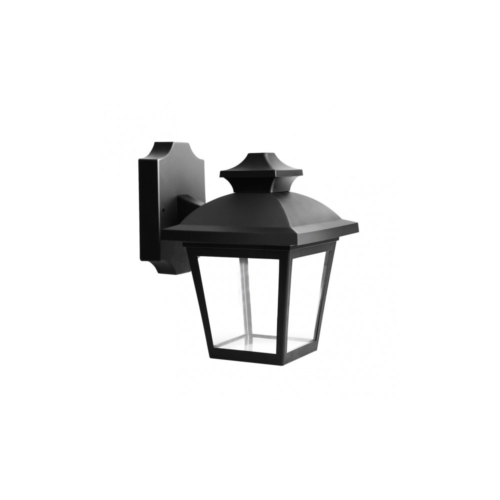 Lampada da Parete da Esterno Maca 1xe27 Nero Ip44policarbonato 24,5x17x22,3