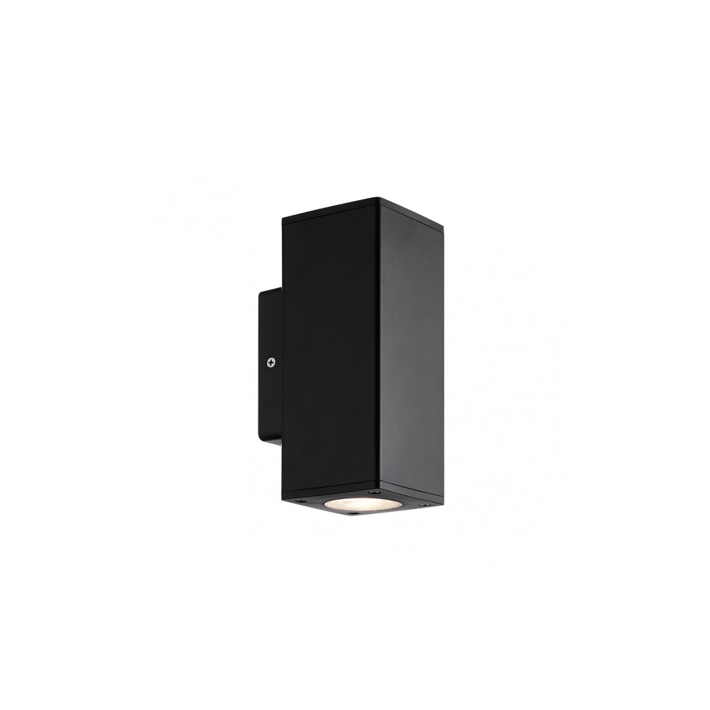 Lampada da Parete da Esterno Yopol 2xgu10 Policarbonato Nero 18,6x7,6x9,9 Ip54