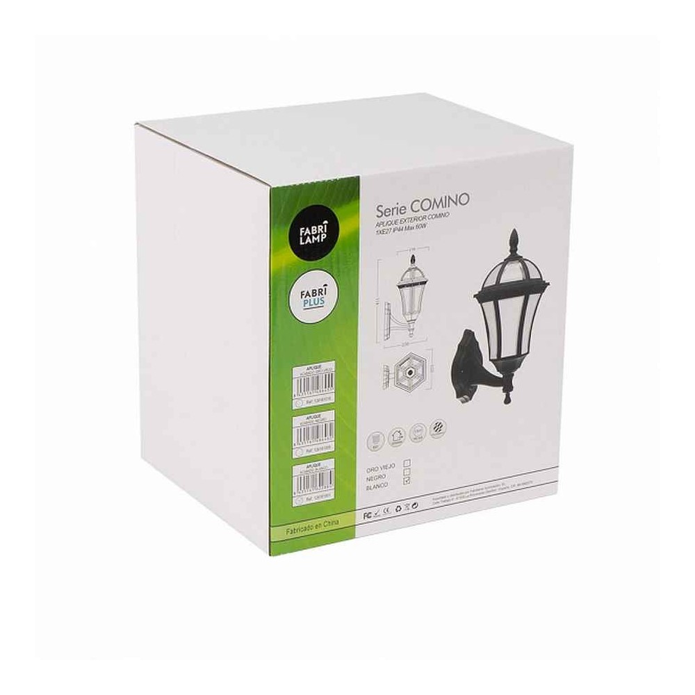 Ip44 Comin noir applicable en polycarbonate FABRILAMP