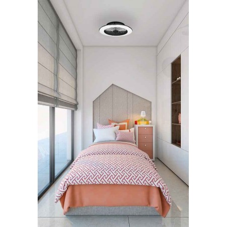 Ventilatore DC ALISIO MINI nero LED dimmabile