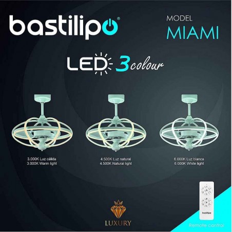 DC MIAMI white temporizer led 3 temperatures reverse function Bastilip
