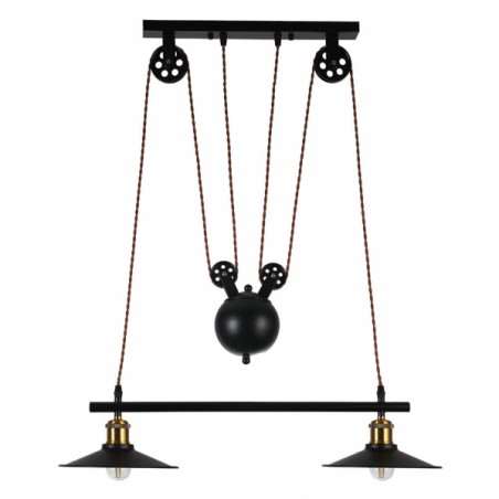 Pendant Triguero 2xe27 Black Regx22x70 Cm