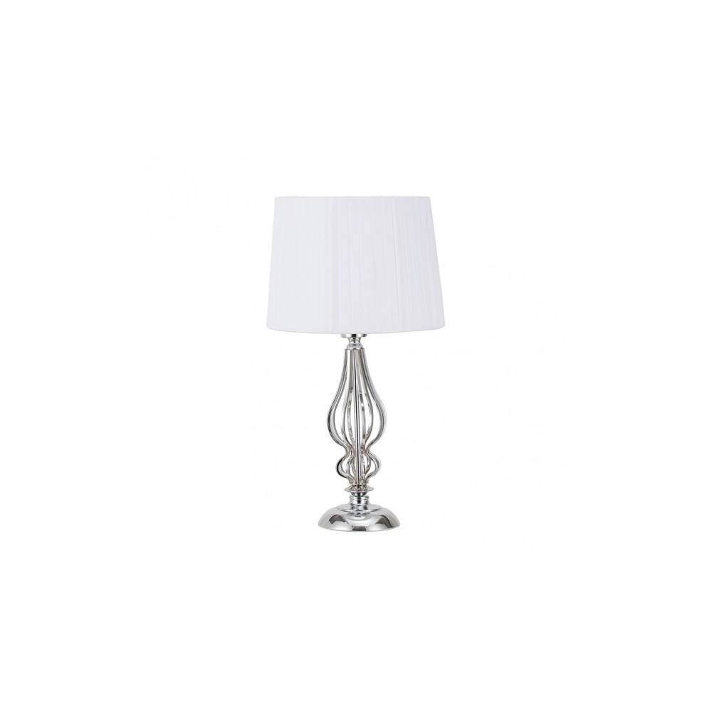 Table Zebra 1xe27 Chrome C / pantalon blanc 30x30x55 Cm