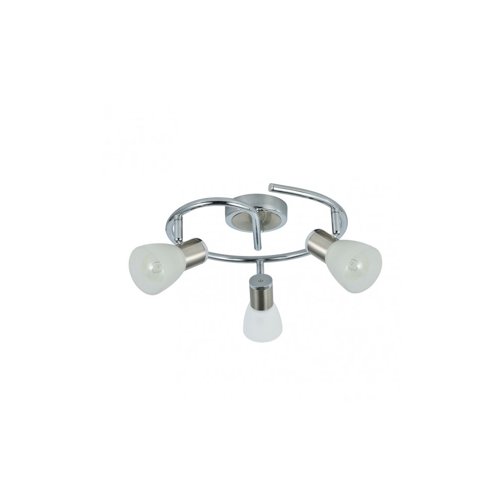 Plafon Cholo 3xe14 Cromo/niquel 16x34x34 Cm