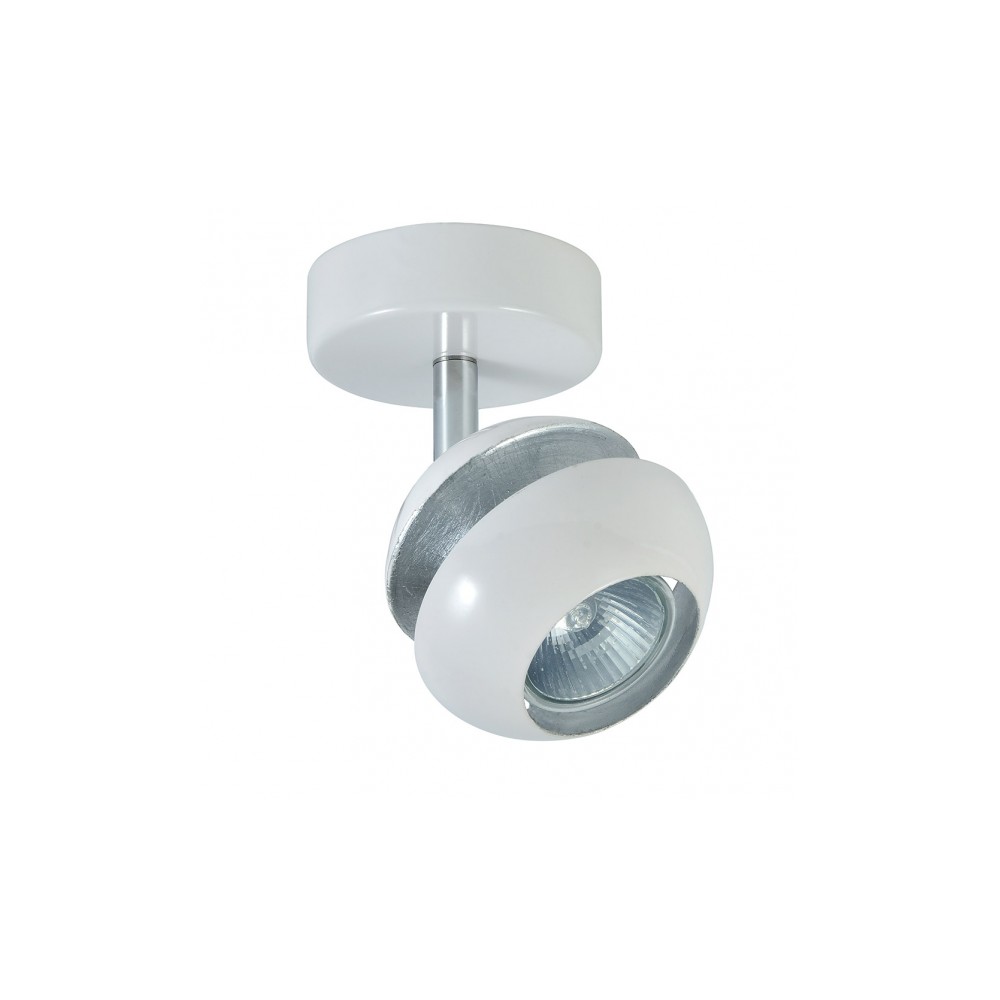 Foco Beethoven 1xgu10 Blanc/argent 14x13x8,5 Cm