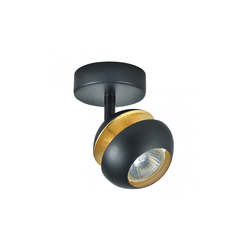 Foco Beethoven 1xgu10 Noir/or 14x13x8,5 Cm