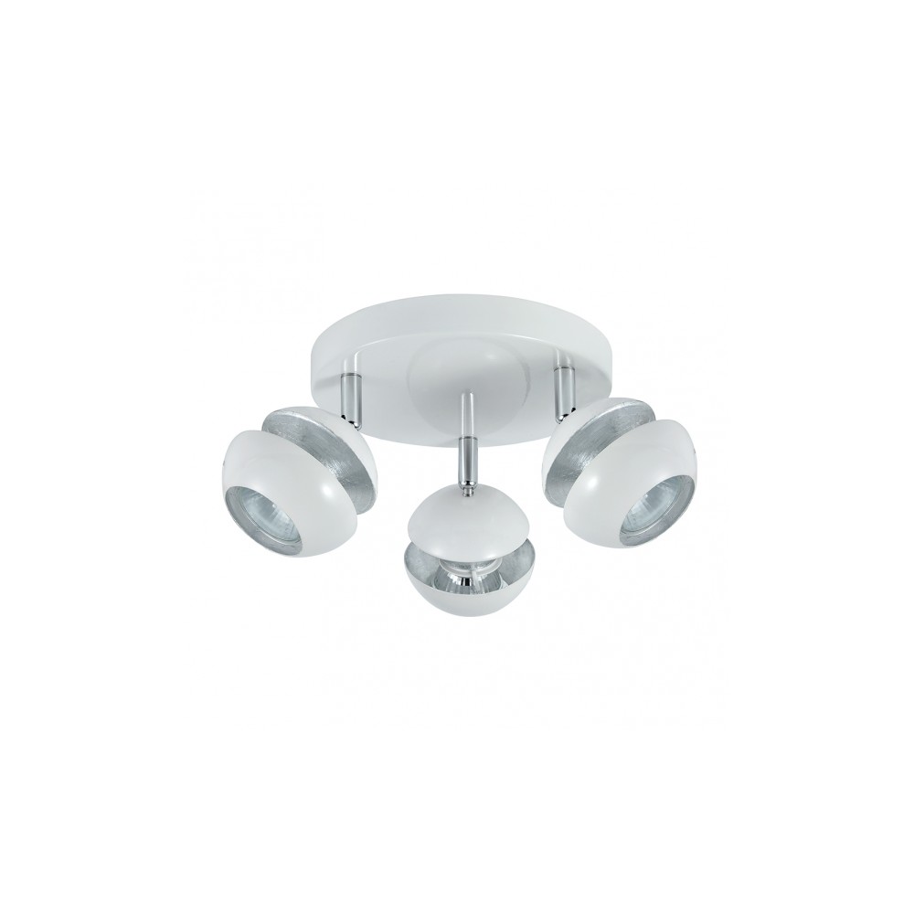 Plafon Beethoven 3xgu10 White/Silver 14x22x22 Cm