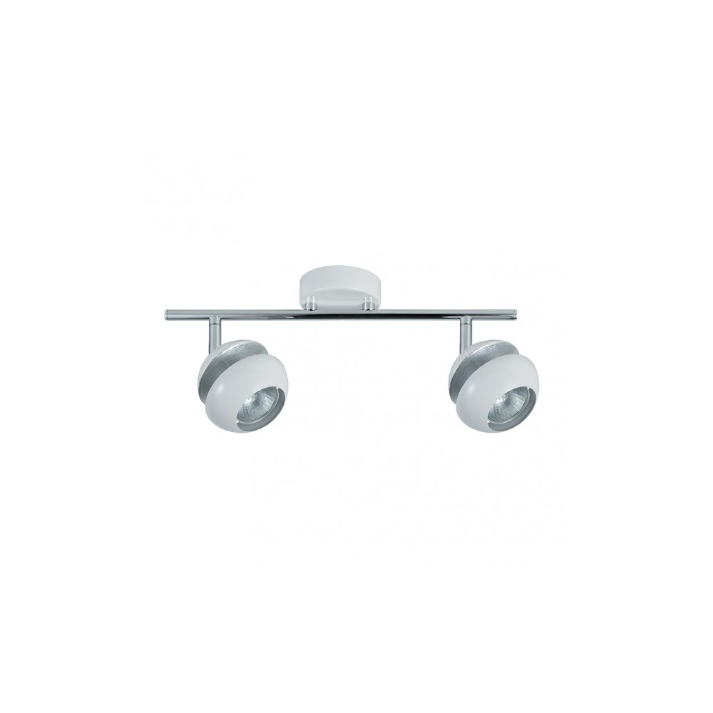 Beethoven 2xgu10 Blanc/argent 14x36,5x8,5 Cm