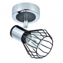 Foco Mateo 1xe14 Chrome/noir 8.5x15x15 Cm