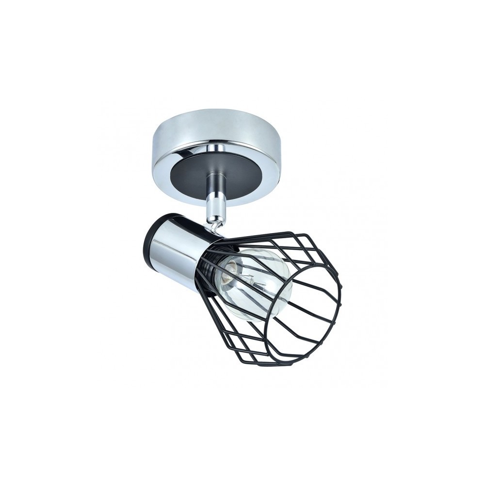 Foco Mateo 1xe14 Chrome/noir 8.5x15x15 Cm