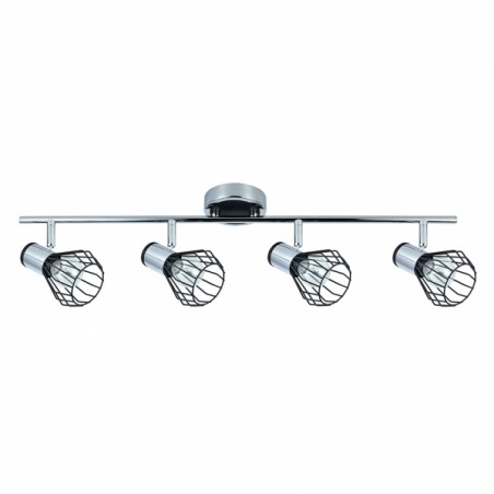 Regleta Mateo 4xe14 Chrome/black 15x69,5x8,5 Cm