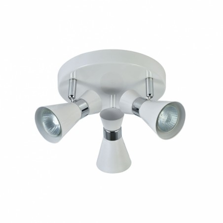 Plafon Maximo 3xgu10 White/chrome 13x20x20 Cm
