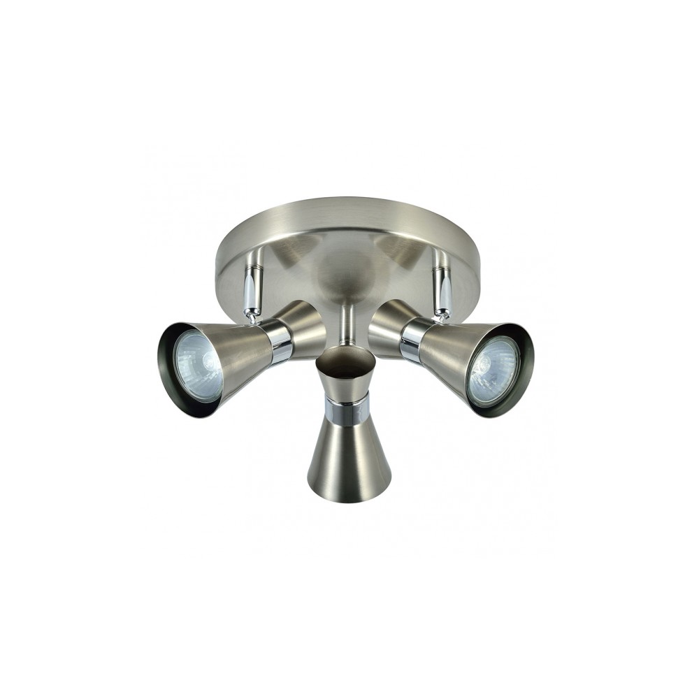 Plafon Maximo 3xgu10 Niquel/cromo 13x20x20 Cm