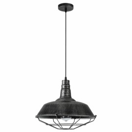 Flamenco Pendant 1xe27 Rustico-plata Regx36x36 Cm