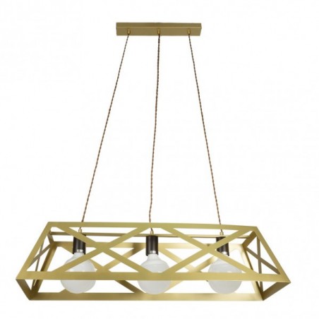 Rectangular Pendant Melli 3xe27 Gold Regx85x30 Cm