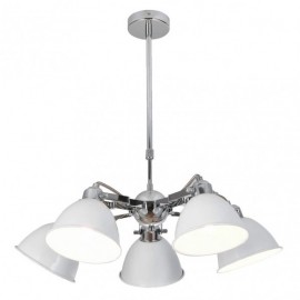Lamp Buri 5xe27 White/chrome Regx52x52 Cm
