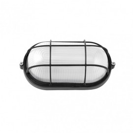Appliquer Ext. Oval Aluminium Apus Peq. 1xe27 Noir 9x21x10.5 Cm Ip44