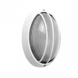 Applicare Ext.oval Alluminio Aquila Peq.1xe27 Bianco 10,5x22x14 Cm Ip44