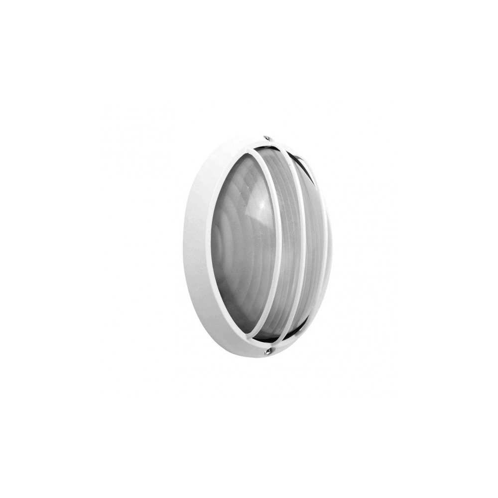 Appliquer Ext.oval Aluminium Aquila Peq.1xe27 Blanc 10,5x22x14 Cm Ip44