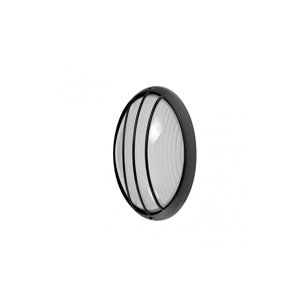 Ext.oval Aluminium Aquila Peq.1xe27 Noir 10.5x22x14 Cm Ip44