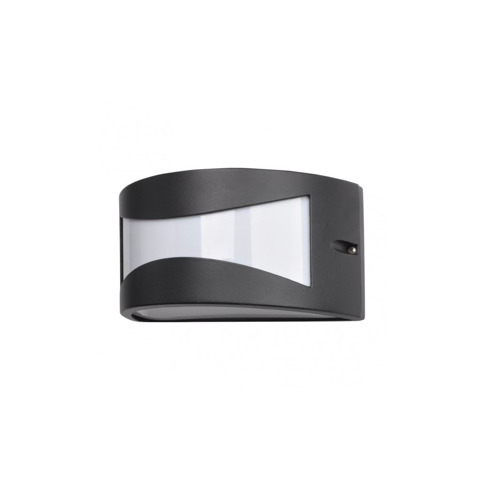 Lampada da Parete da Esterno Alluminio Hadar 1xe27 Nero Ip44 13x25x12 Cm