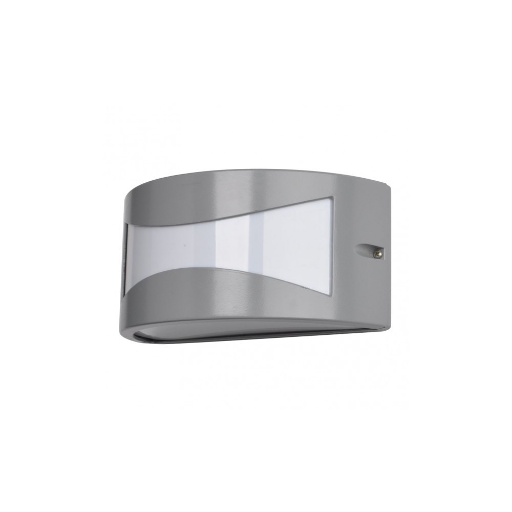 Lampada da Parete Esterna Alluminio Hadar 1xe27 Grigio Ip44 13x25x12 Cm