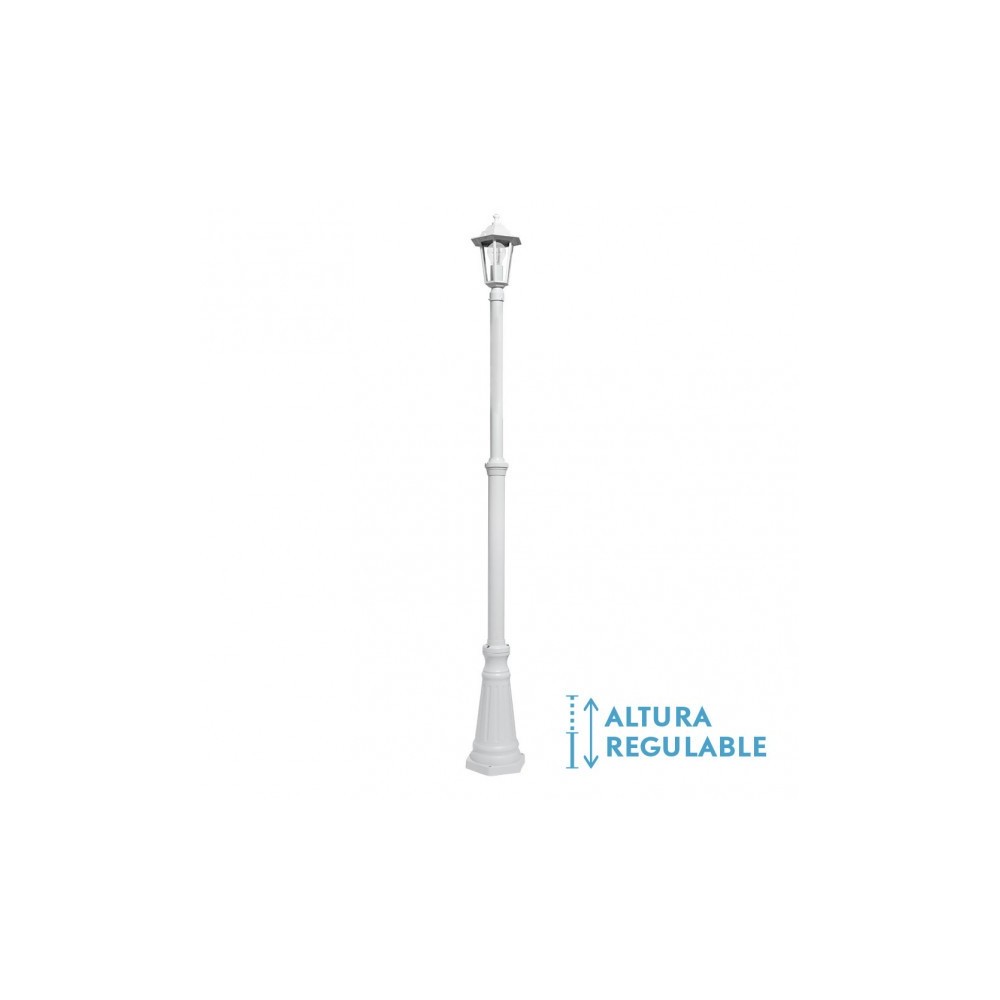 Exterior lamp Aluminium Auriga 1xe27 White Ip44 220x20x20 Cm Regulable At Height
