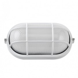 Ext.oval Aluminium Apus Grande 1xe27 Blanc 11,5x27,5x15,5 Cm Ip44
