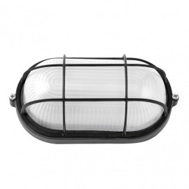 Ext.oval Aluminium Apus Grande 1xe27 Noir 11,5x27,5x15,5 Cm Ip44