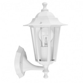 Lampada da Parete da Esterno Alluminio Auriga 1xe27 Bianco Ip44 32x22x17 Cm