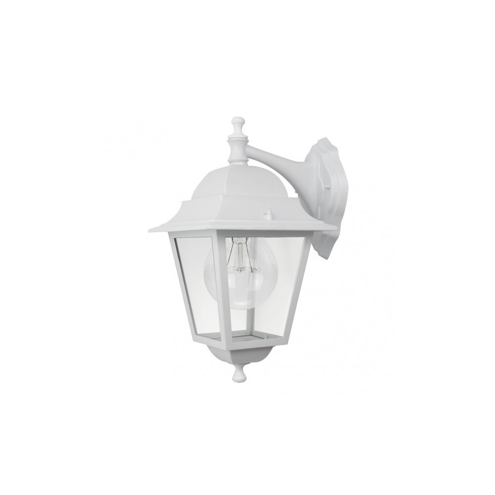 Lampada da Parete da Esterno Alluminio Spica 1xe27 Bianco Ip44 42x28x21,5 Cm